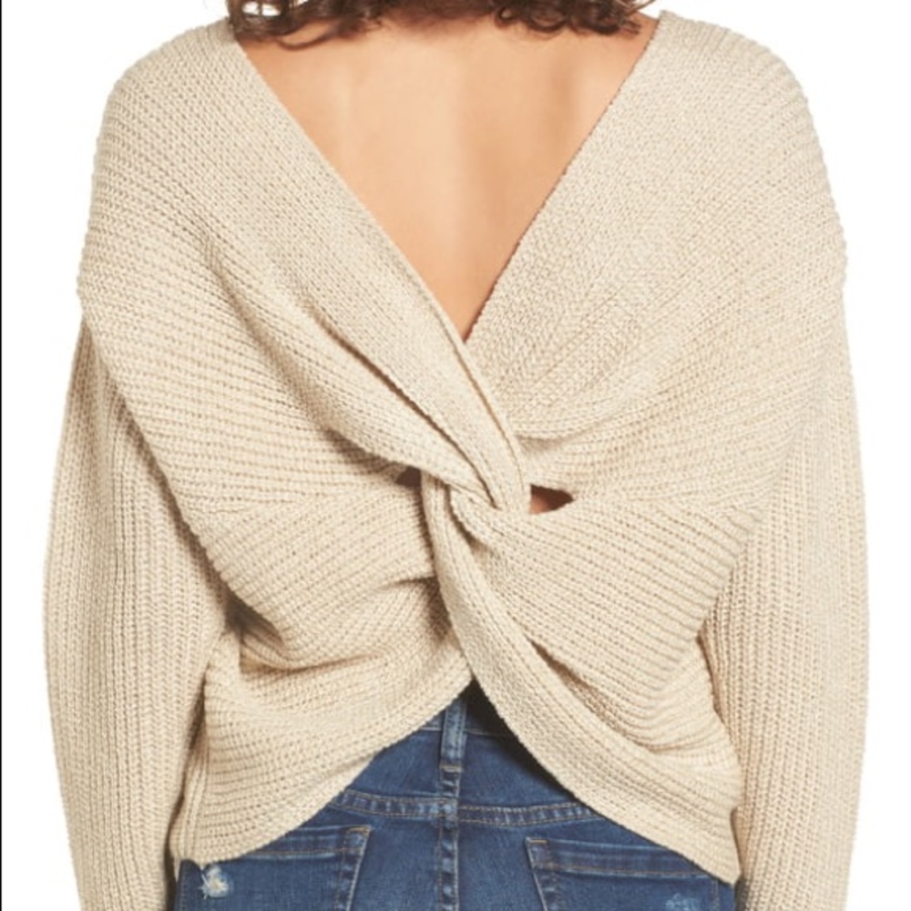 Twist back sweater
